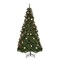 7.5Ft Pre-lit Artificial Christmas Tree Automatic Tree with 600 LED Lights
